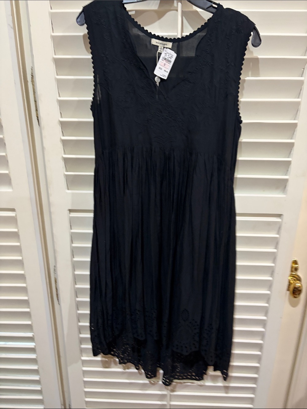 Max Studio Women's Sleeveless Black Eyelet Summer Dress.Small.NWT